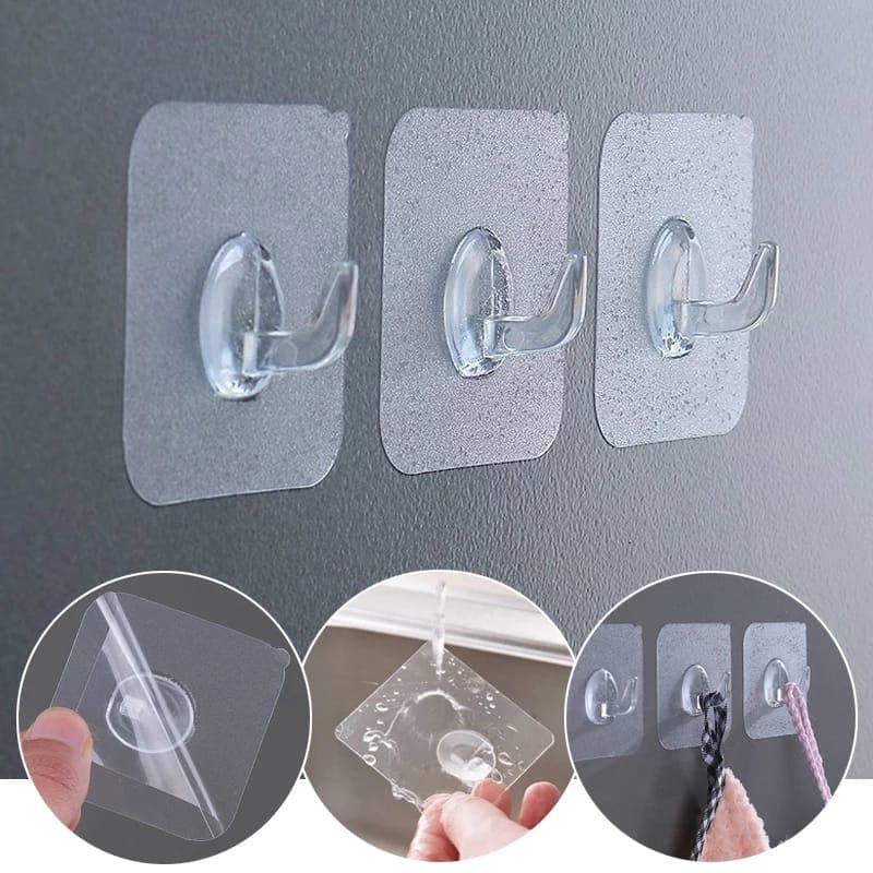 Transparent Wall Hanger, Punch-free Invisible Wall Hook, Strong Adhesive Seamless Wall Hooks Transparent Wall Hanger, Punch-free Invisible Wall Hook, Strong Adhesive Seamless Wall Hooks